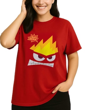 Playera manga corta Disney Intensamente cuello redondo para mujer