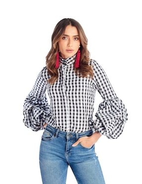 Blusa Beatriz Meade manga larga para mujer