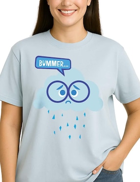 Playera manga corta Disney Intensamente cuello redondo para mujer