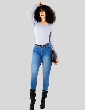 Suéter Malabis cuello v para mujer