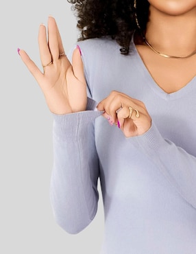 Suéter Malabis cuello v para mujer