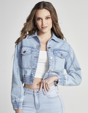 Chamarra bomber Seven jeans de mezclilla para mujer