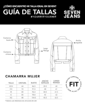 Chamarra bomber Seven jeans de mezclilla para mujer