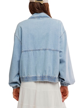 Chamarra denim Free People de mezclilla para mujer