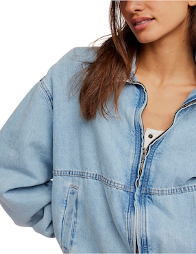 Chamarra denim Free People de mezclilla para mujer