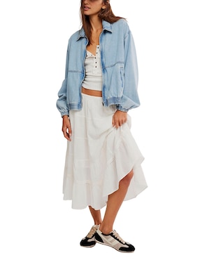 Chamarra denim Free People de mezclilla para mujer