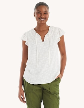 Blusa Nautica manga corta para mujer