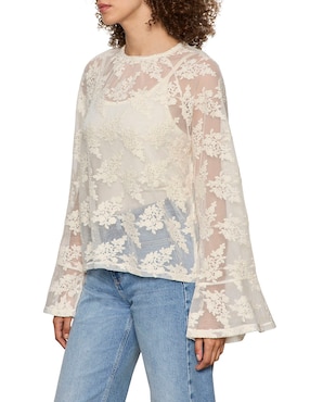 Blusa Sanctuary manga larga para mujer