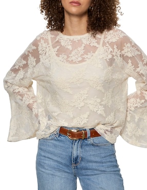 Blusa Sanctuary manga larga para mujer