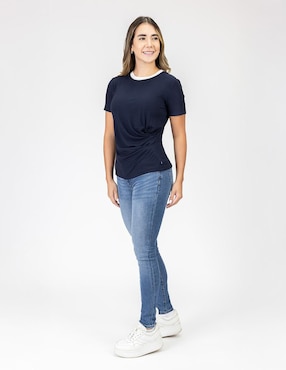 Blusa Nautica manga corta para mujer