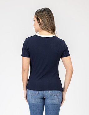 Blusa Nautica manga corta para mujer