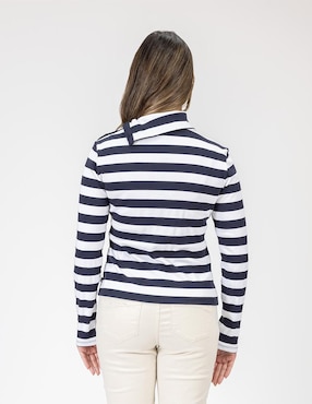 Blusa Nautica manga larga para mujer