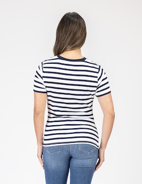 Blusa Nautica manga corta para mujer
