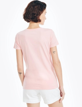 Playera manga corta Nautica Kiba cuello redondo para mujer