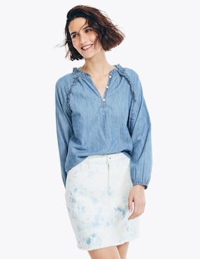 Blusa Nautica manga larga para mujer