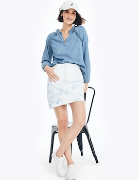 Blusa Nautica manga larga para mujer