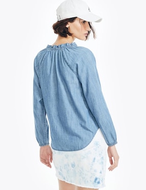 Blusa Nautica manga larga para mujer