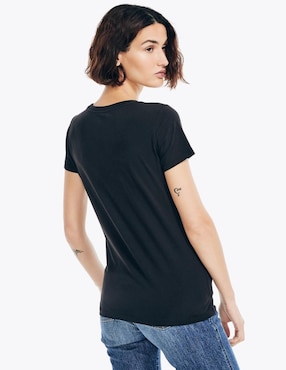 Playera manga corta Nautica cuello redondo para mujer