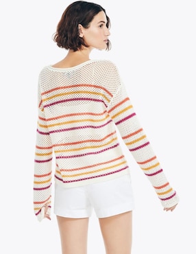 Suéter Nautica cuello redondo para mujer