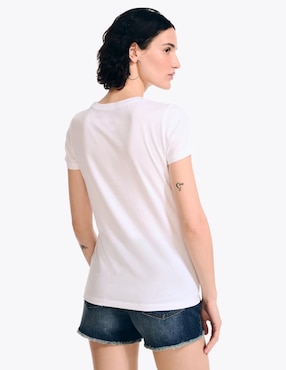 Playera manga corta Nautica cuello redondo para mujer