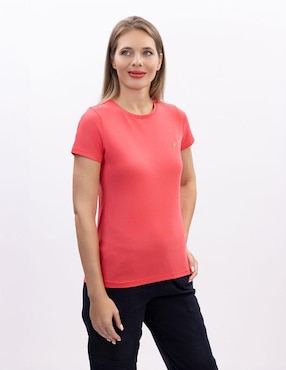 Playera manga corta Nautica Kiba cuello redondo para mujer