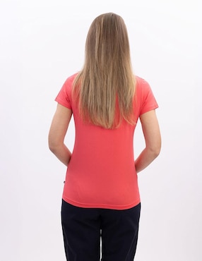 Playera manga corta Nautica Kiba cuello redondo para mujer