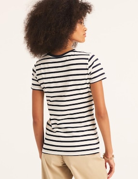 Playera manga corta Nautica Kiba cuello redondo para mujer
