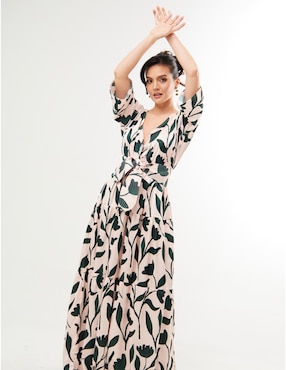 Vestido maxi de fiesta Pureza escote V