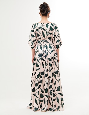 Vestido maxi de fiesta Pureza escote V