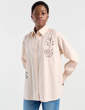 Blusa camisera Scotch & Soda manga larga para mujer
