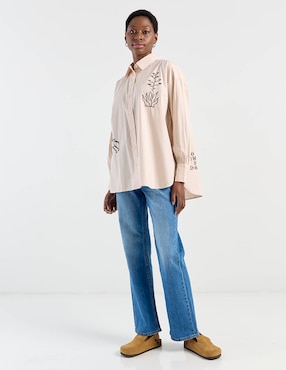 Blusa camisera Scotch & Soda manga larga para mujer