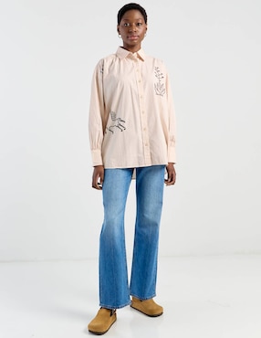 Blusa camisera Scotch & Soda manga larga para mujer