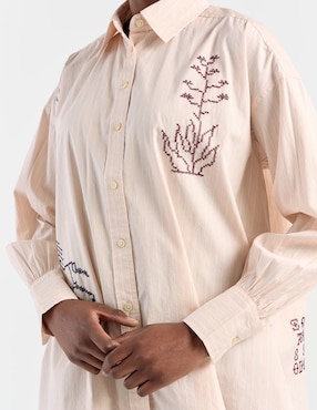 Blusa camisera Scotch & Soda manga larga para mujer
