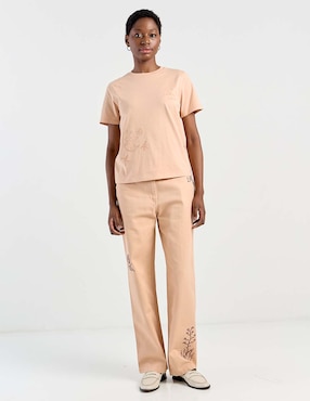 Playera manga corta Scotch & Soda cuello redondo para mujer