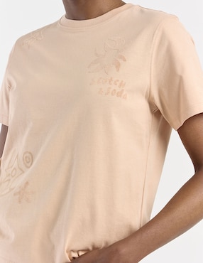 Playera manga corta Scotch & Soda cuello redondo para mujer