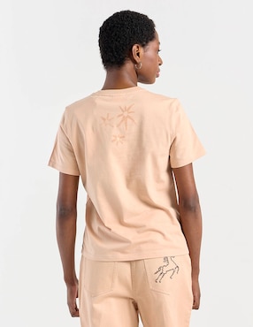 Playera manga corta Scotch & Soda cuello redondo para mujer