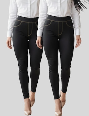 Set legging Malabis cintura alta con elástico para mujer
