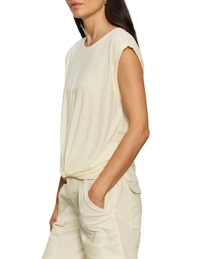 Playera sin manga Sanctuary cuello redondo para mujer