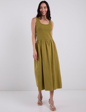 Vestido midi casual Indi & Cold para mujer