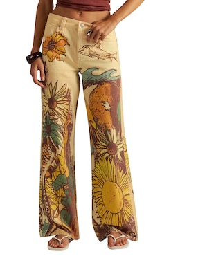 Jeans coulotte straight cintura Free People para mujer