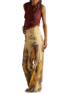 Jeans coulotte straight cintura Free People para mujer