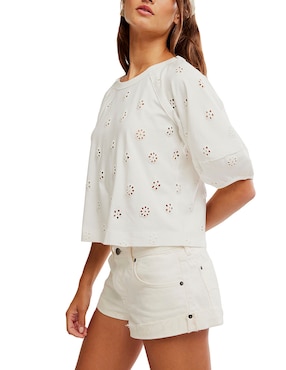 Blusa Free People manga corta para mujer