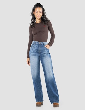 Jeans relaxed wide leg Oggi Jeans para mujer