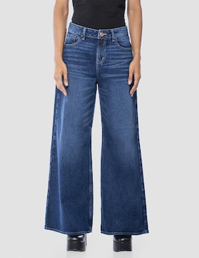 Jeans relaxed wide leg Oggi Jeans corte media cintura para mujer