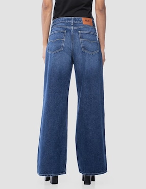 Jeans relaxed wide leg Oggi Jeans corte media cintura para mujer