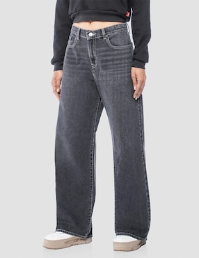 Jeans relaxed wide leg Oggi Jeans corte media cintura para mujer