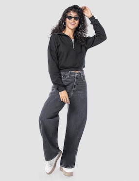 Jeans relaxed wide leg Oggi Jeans corte media cintura para mujer