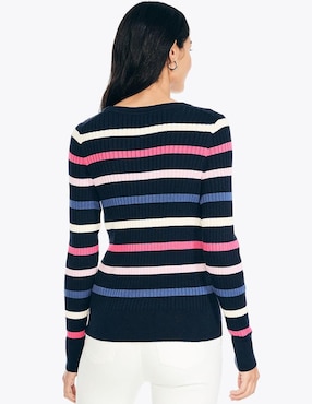Suéter Nautica cuello redondo para mujer