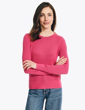 Suéter Nautica cuello redondo para mujer