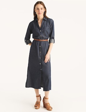 Vestido midi casual Nautica para mujer